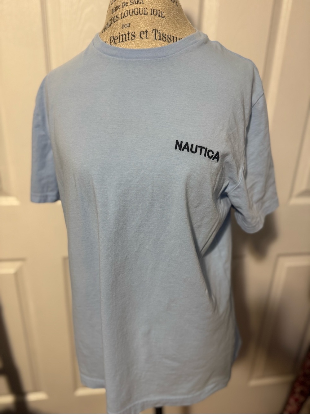 Medium Nautica Unisex Light Blue Logo Performance Tee - Picture 14 of 15